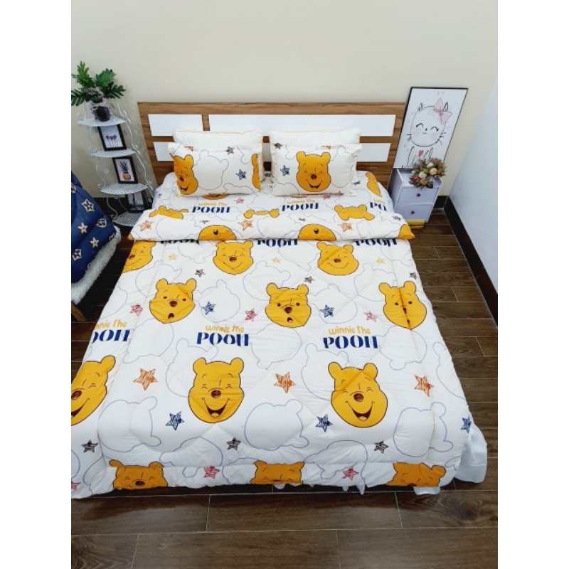 Bộ 5 ga gối chăn phao coton poly mẫu mới 2022