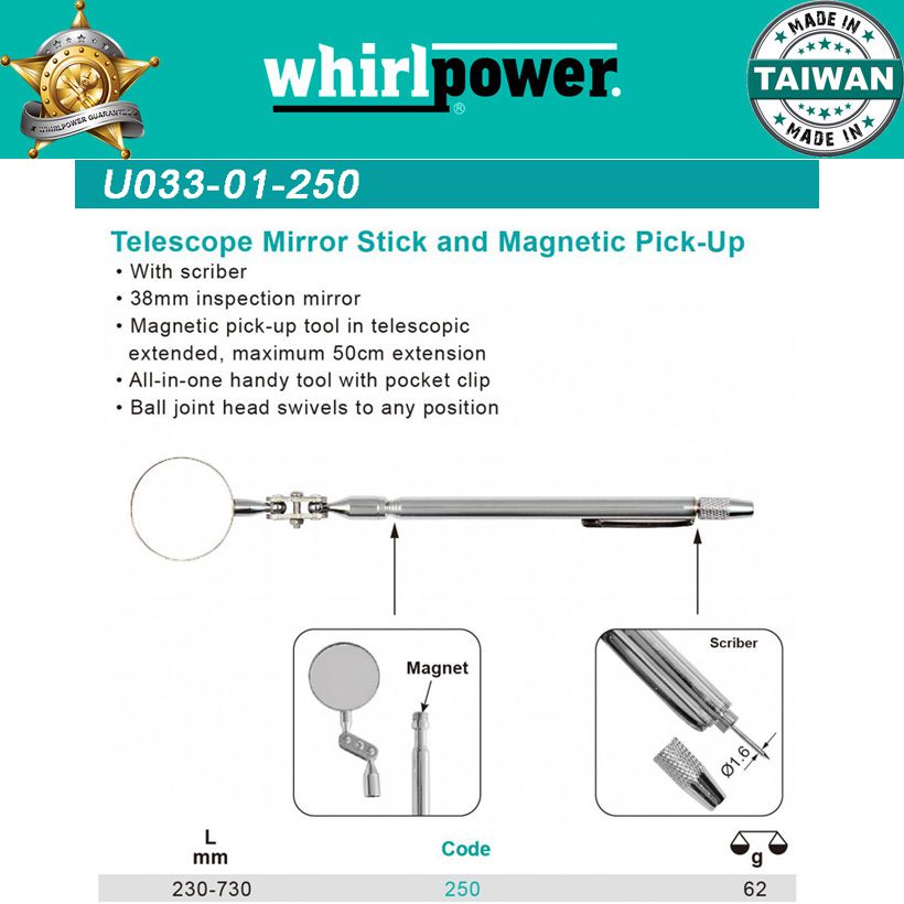 Kính soi kỹ thuật Whirlpower U033-01-250