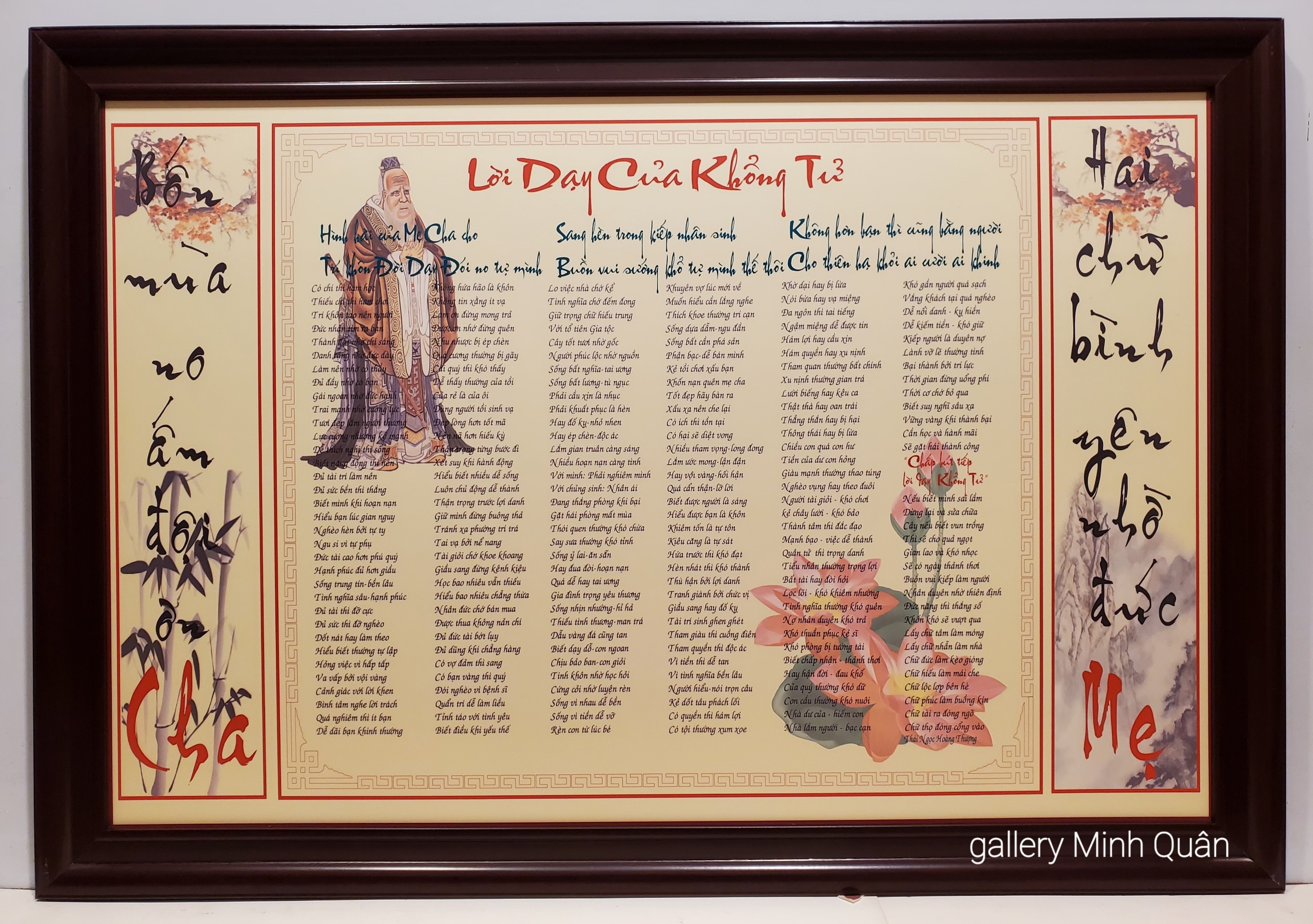 Tranh in dầu lời dạy của đức khổng tử - id153