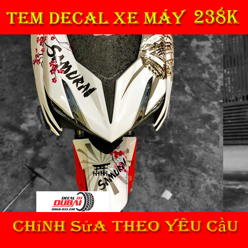 Tem Trùm Winner X Samurai Trắng Đỏ