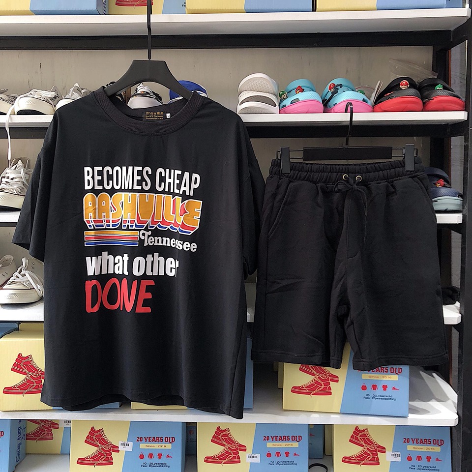 Quần Short Nỉ Cotton Cực Đẹp - Quần short basic đen trơn - black basic shorts