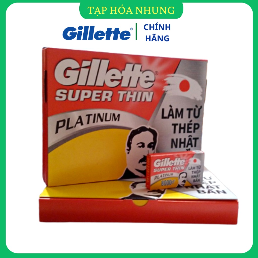 Hộp 5 Cái Lưỡi Lam Gillette Super Thin không gỉ