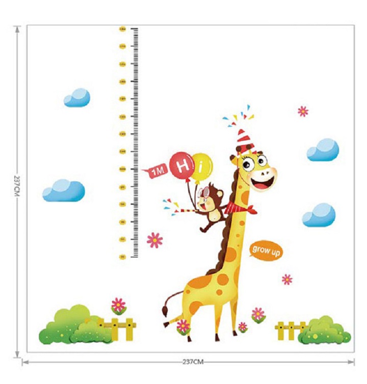 [HCM]Decal đo chiều cao cho bé Grow up