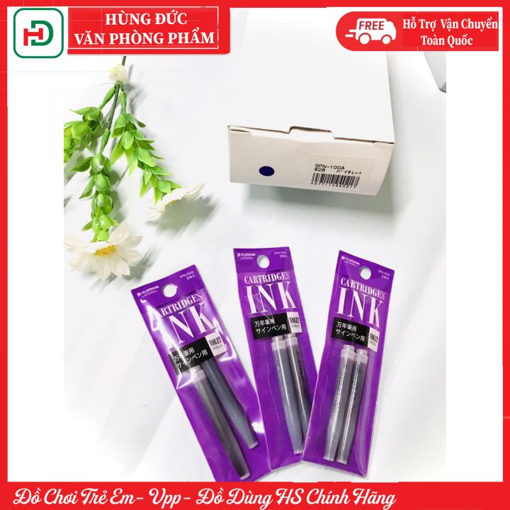 Mực bút máy nhật (tím) 2 ống/vỉ