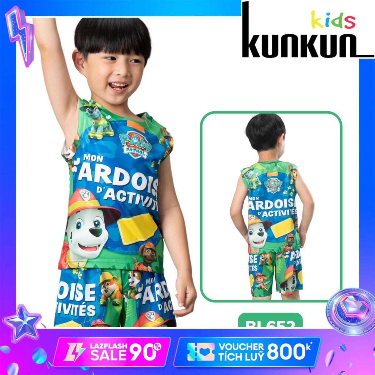 Quần áo bé trai hoạt hình đội chú chó cứu hộ sát nách size đại 10-60kg kunkun kid bl652 - bộ ba lỗ bé trai từ 3-12 tuổi chất thun lạnh