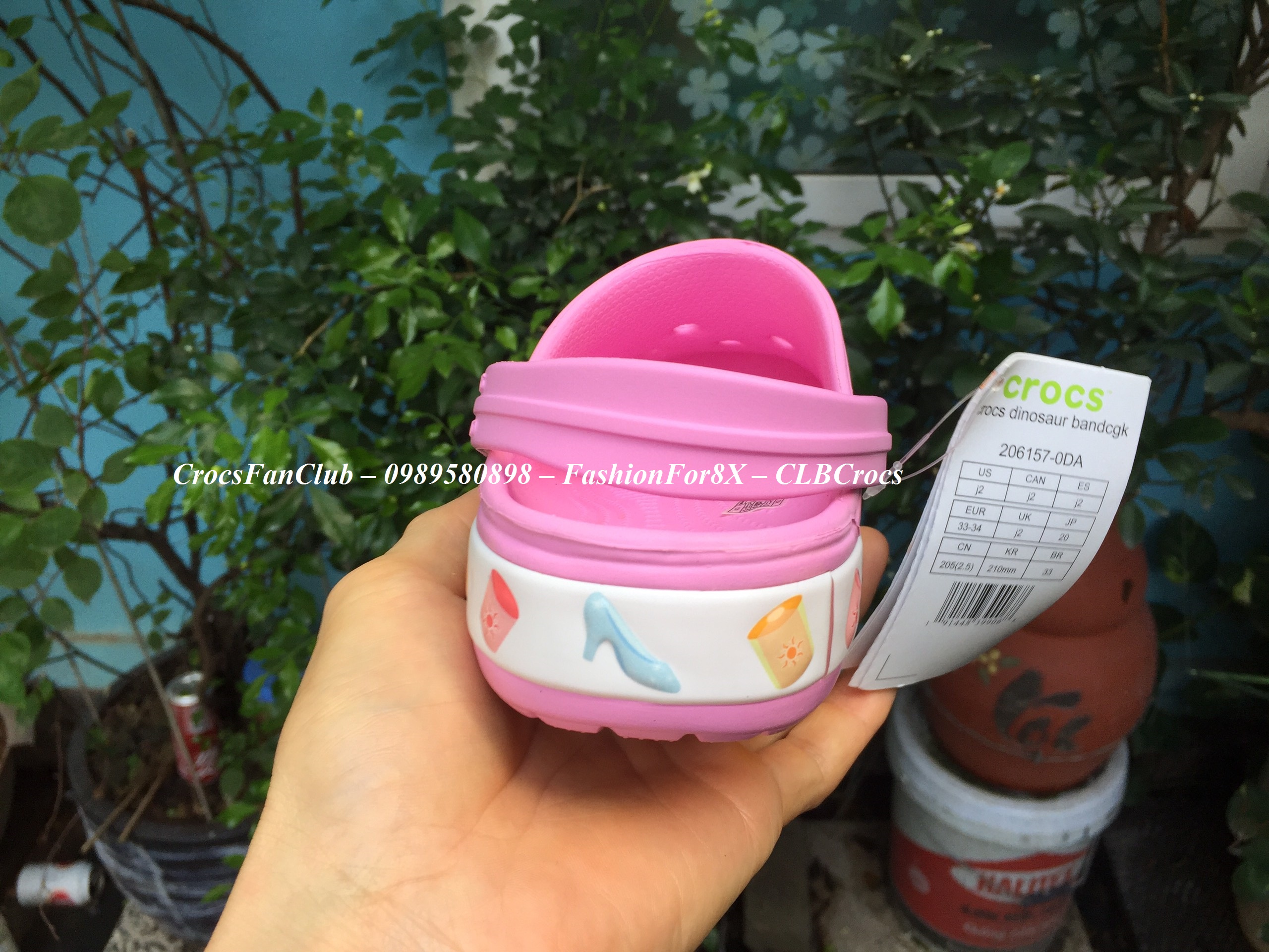 Dép sục Cross trẻ em in hình 5 công chúa - Hoa mộc lan, PB68