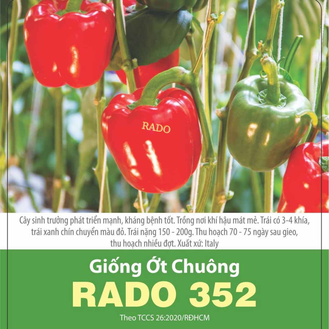 [Seeds] Hạt giống ớt chuông đỏ RD352, đóng gói 0.5gr (khoảng 50 hạt)