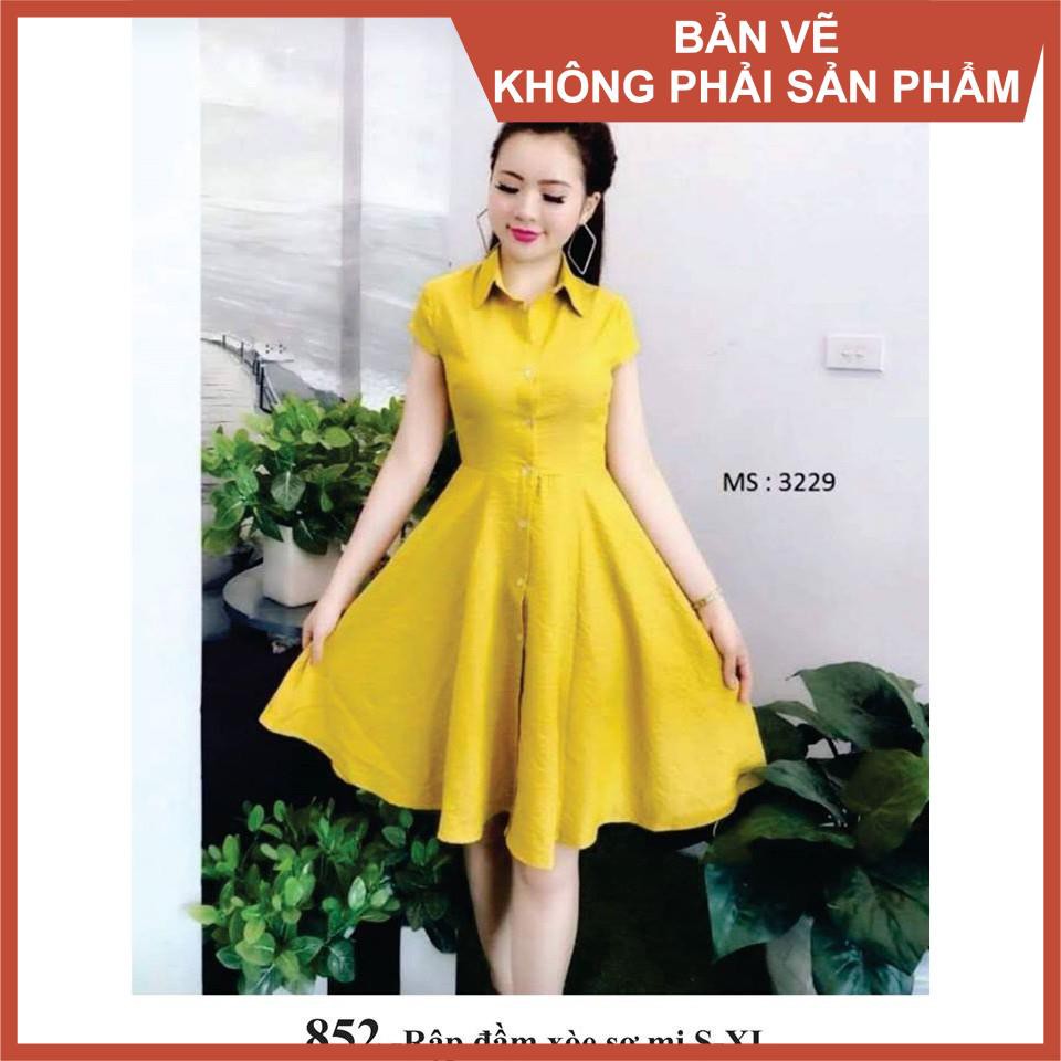 Rập giấy đầm sơ mi mã 852