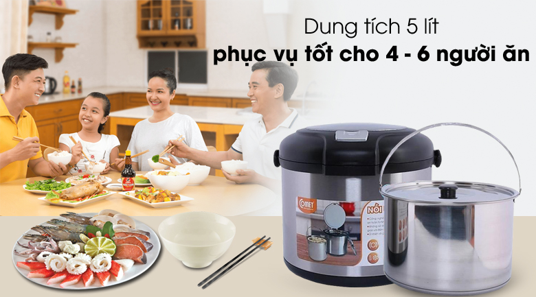 NỒI Ủ NHIỆT COMET CM7661B