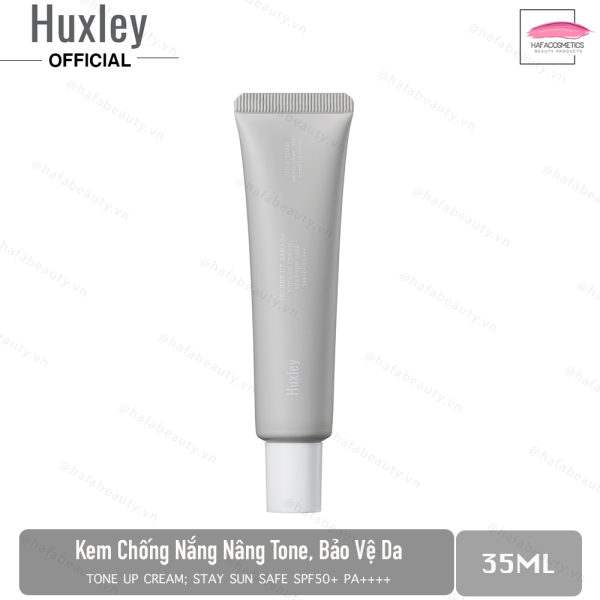 Kem chống nắng nâng tone và dưỡng ẩm da Huxley Tone Up Cream; Stay Sun Safe SPF50+ PA+++ cao cấp