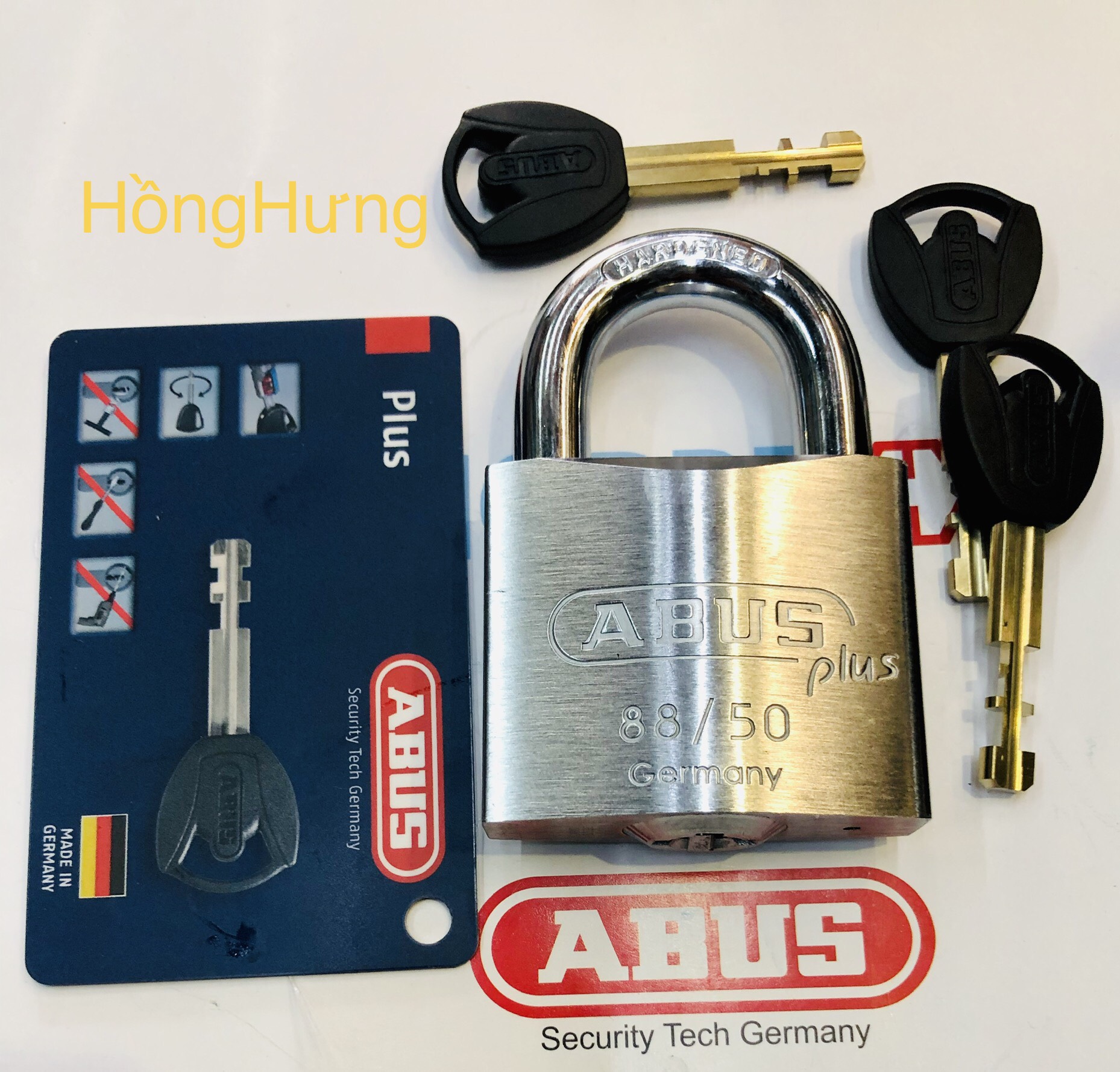 [HCM]KHÓA ABUS 88/50MM KHOÁ NGẬM CHÌA