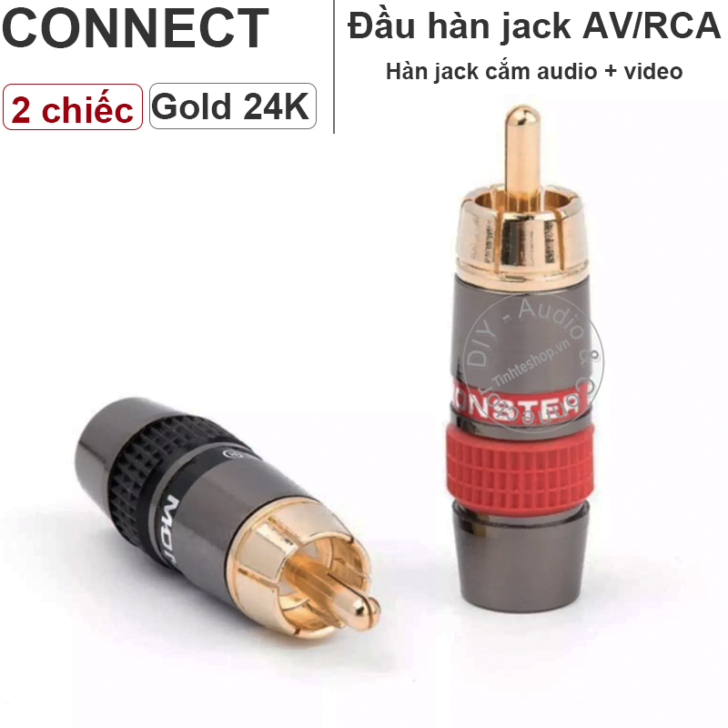 RCA male solder connector 2 PCS