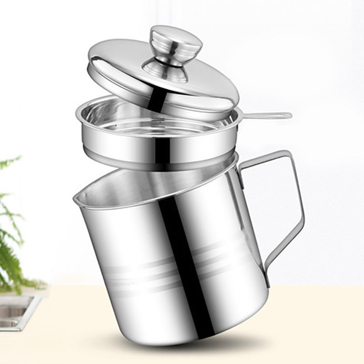 Ca lọc cặn dầu ăn,mỡ inox 304 1,2 lít