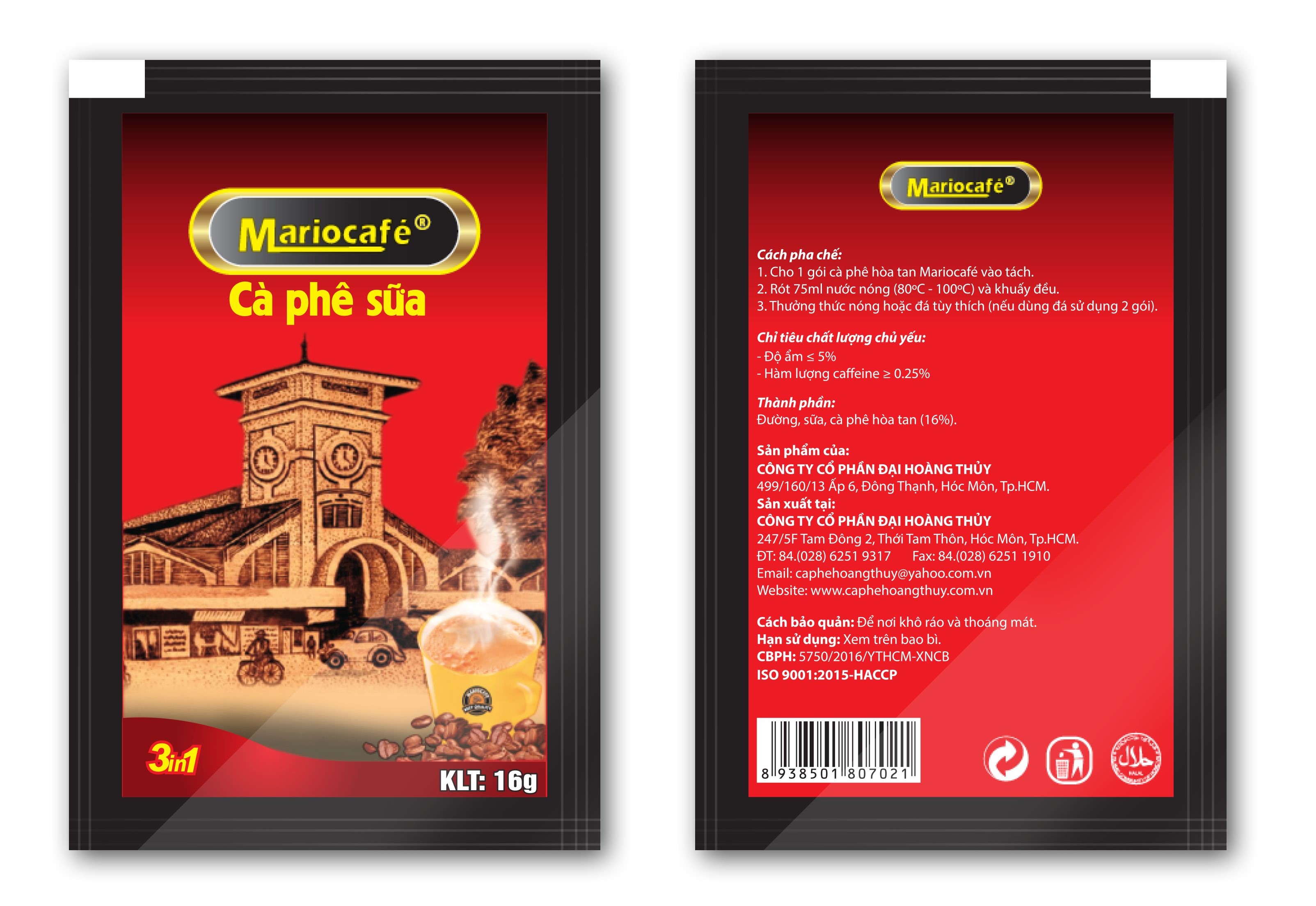 Cà phê hòa tan Mario 3 in 1