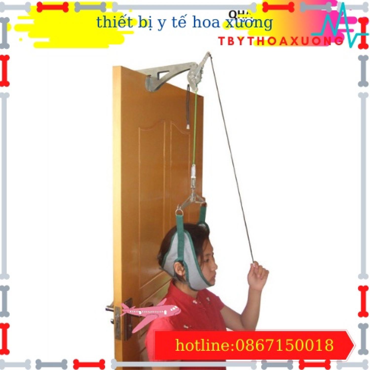 Dụng cụ kéo giãn cột sống cổ thoát vị đĩa đệm cột sống cổ - đai treo cổ