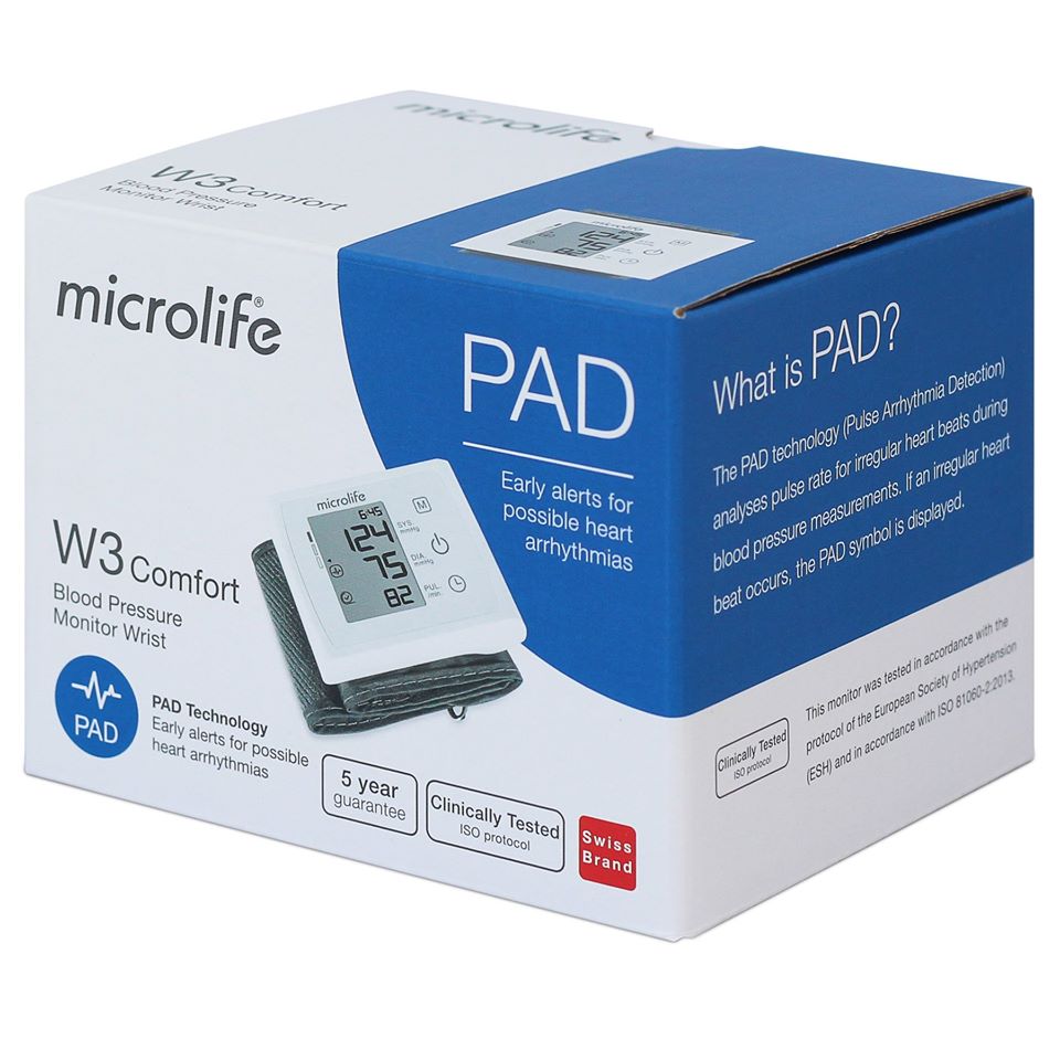 MÁY ĐO HUYẾT ÁP CỔ TAY MICROLIFE BP W3 COMFORT