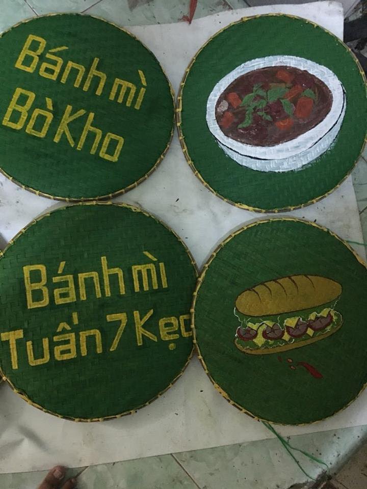 Mẹt vẽ trang trí quán bún ốc
