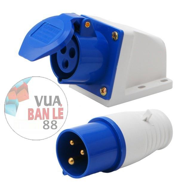 Ổ + phích cắm công nghiệp 16a ba chấu
