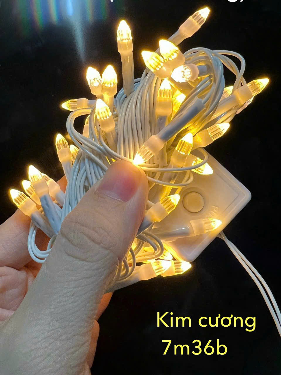 Dây Đèn Led Bi Bọt Vàng Nắng 10M 52 bóng