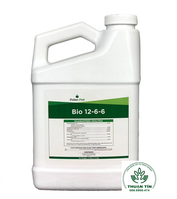 Phân bón lá hỗn hợp npk bio 12-6-6