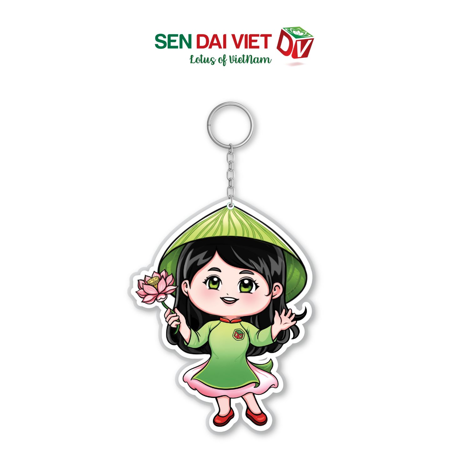 Móc khóa sen đại việt- móc treo chìa khóa, balo, làm qùa tặng, dv- sen đại việt