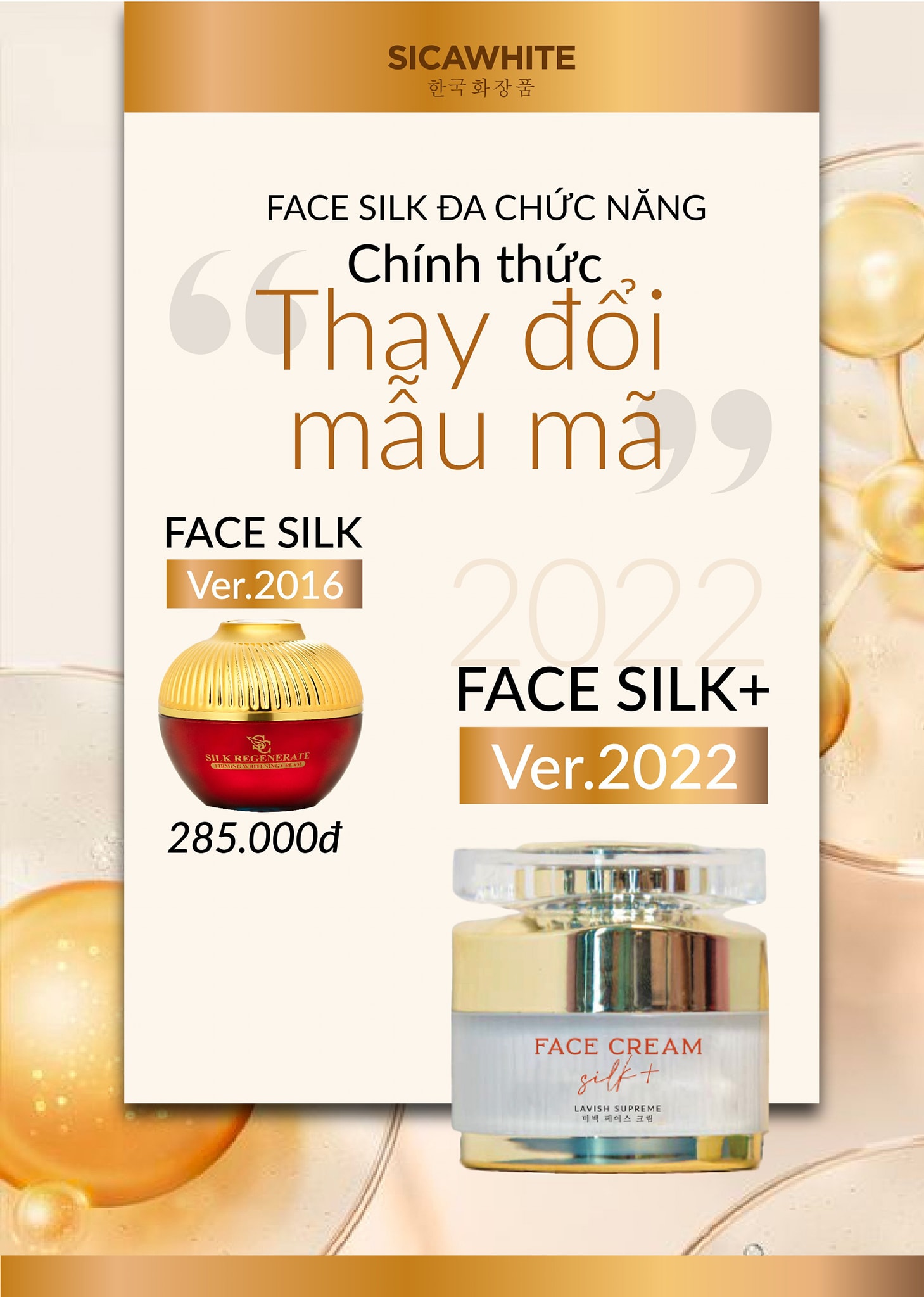 [HCM]FACE LỤA SICA   KEM D Ư Ỡ N G T R Ắ N G DA