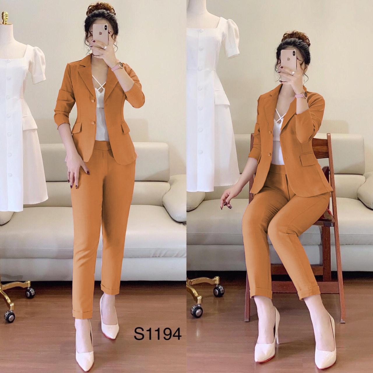 Set vest 3 món áo vest+áo thun+quần dài ống đứng cực đẹp