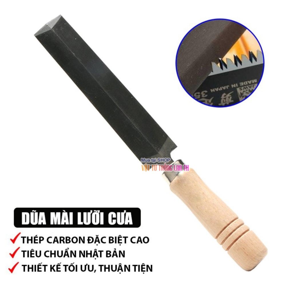 Dũa cưa tay, dũa lưỡi cưa chuyên dụng cán gỗ