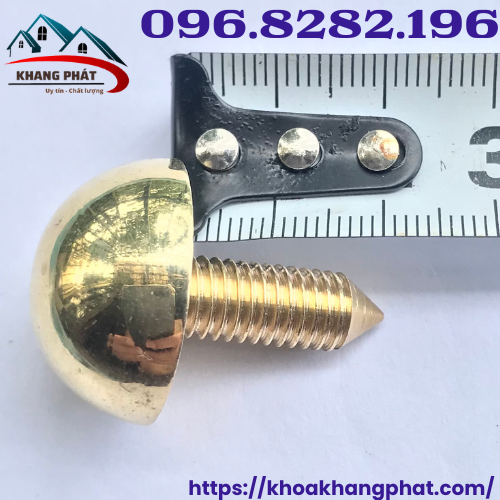 10 đinh mũ đồng 2,5cm trang trí cửa cổng, hàng rào, cửa nhựa