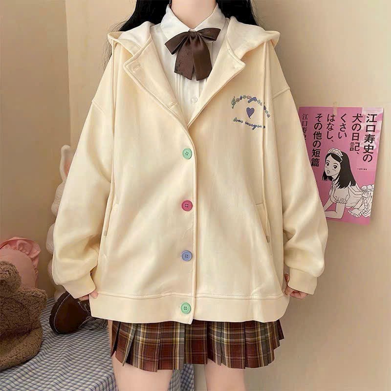 (FREE SHIP) - Áo Khoác Nhẹ Nữ, Áo Khoác Cardigan Nữ Phối Hoa Cúc Dễ Thương