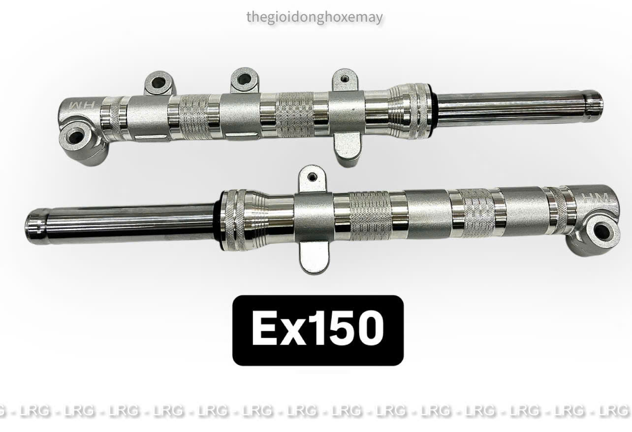 Phuộc Trước, Giảm Xóc Trước Phay Thái HM Màu Bạc Ex150 - Ex155, Sirius, Vario, Wave S110 Size Hạ 3 Phân