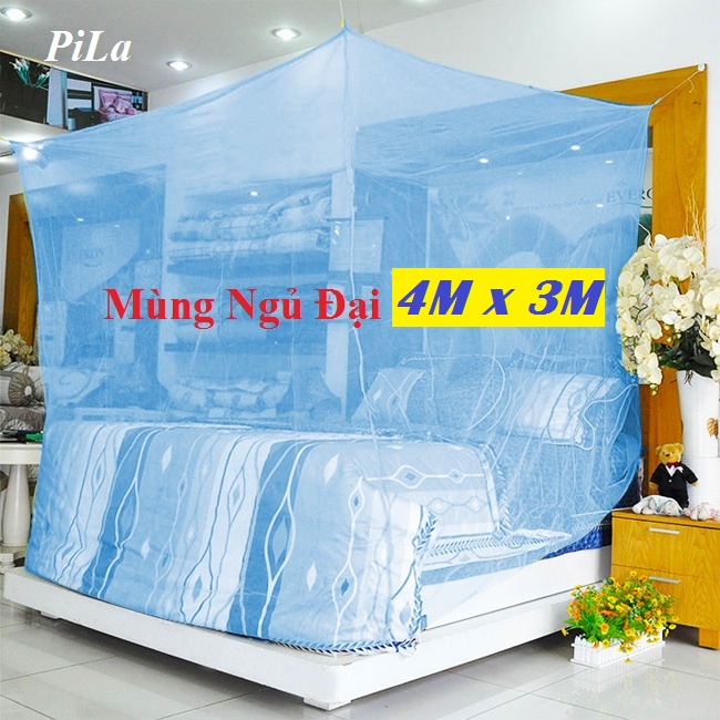 [HCM]Mùng Lưới Dày Một Màu Phước Long 4M x 3M LOẠI LỚN