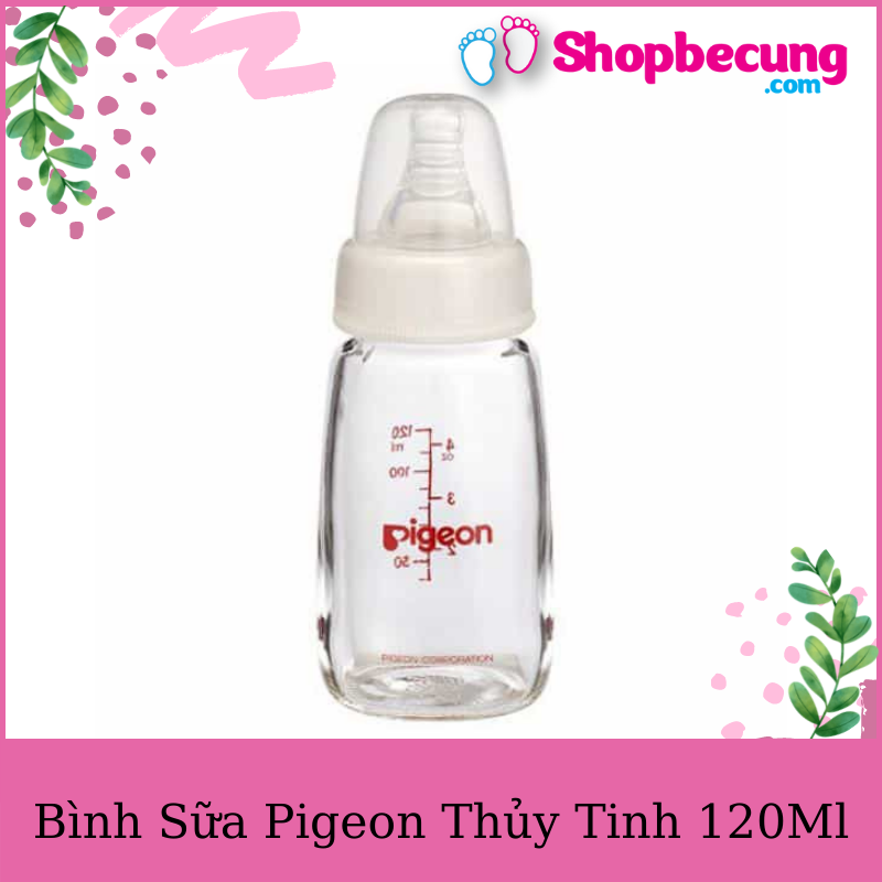 Bình Sữa Pigeon Thủy Tinh 120Ml
