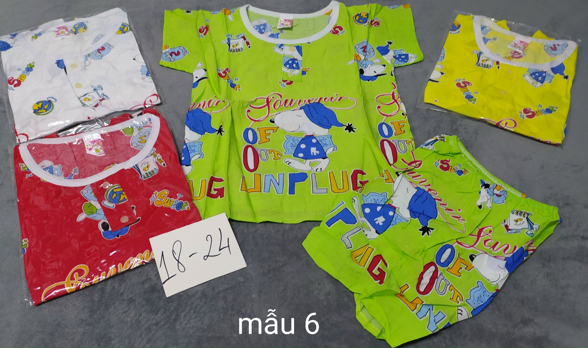 Bộ tole tay ngắn và sát nách bé trai