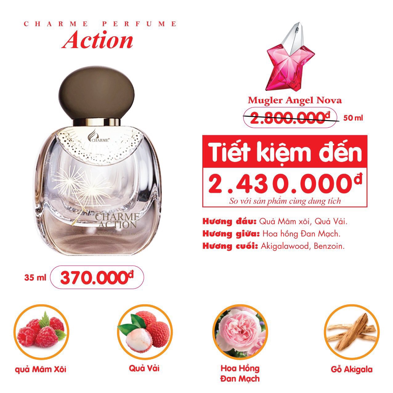 [HCM]Nước hoa nữ Action 35ml