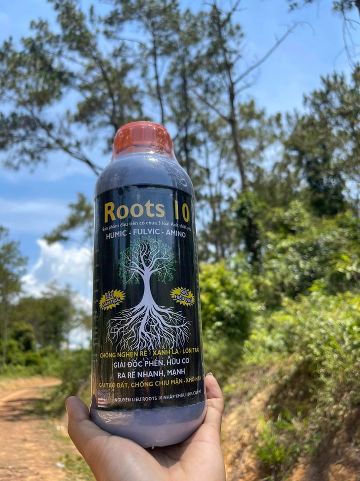 Phân bón hữu cơ- kích thích ra rễ- roots 10- chai 1kg- nhập khẩu 100% của mỹ- cải tạo đất, ra rễ cực mạnh