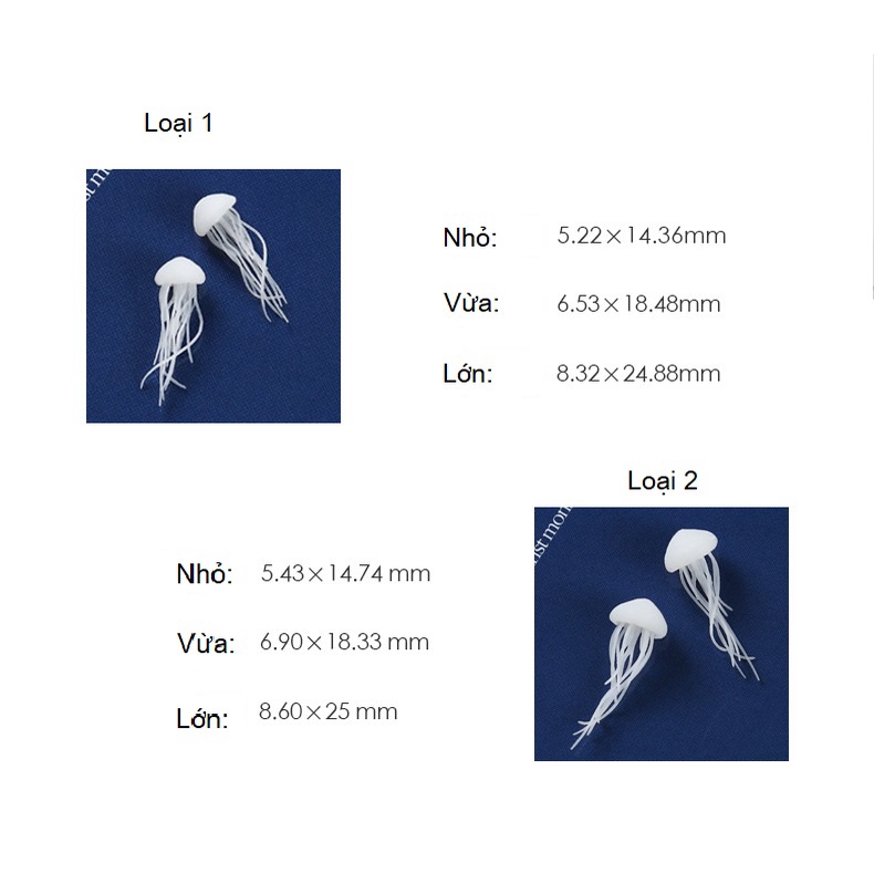 Mô hình sứa biển 3D trang trí resin