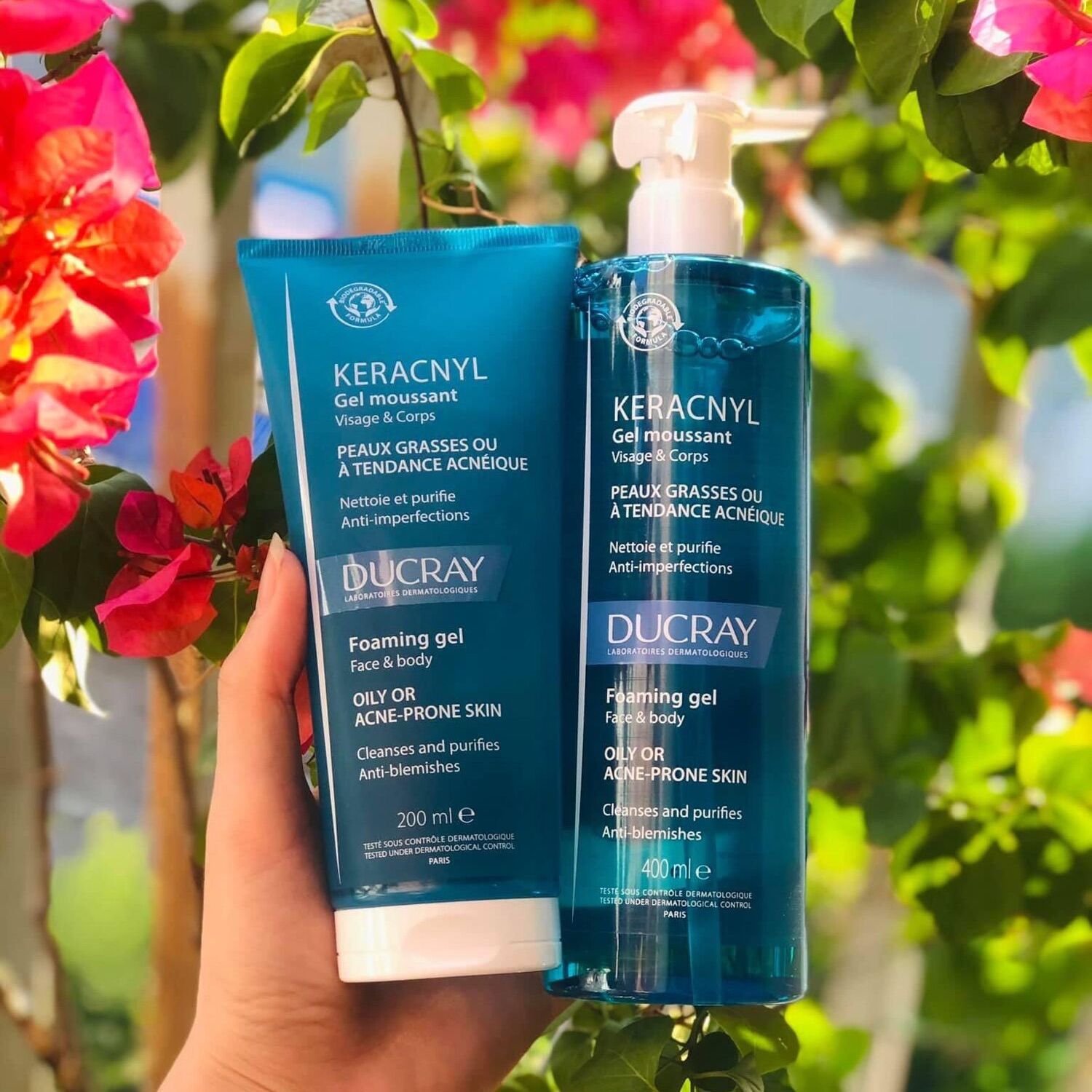 Sữa rửa mặt DUCRAY cho da nhờn mụn - DUCRAY KERACNYL FOAMING GEL 200ML