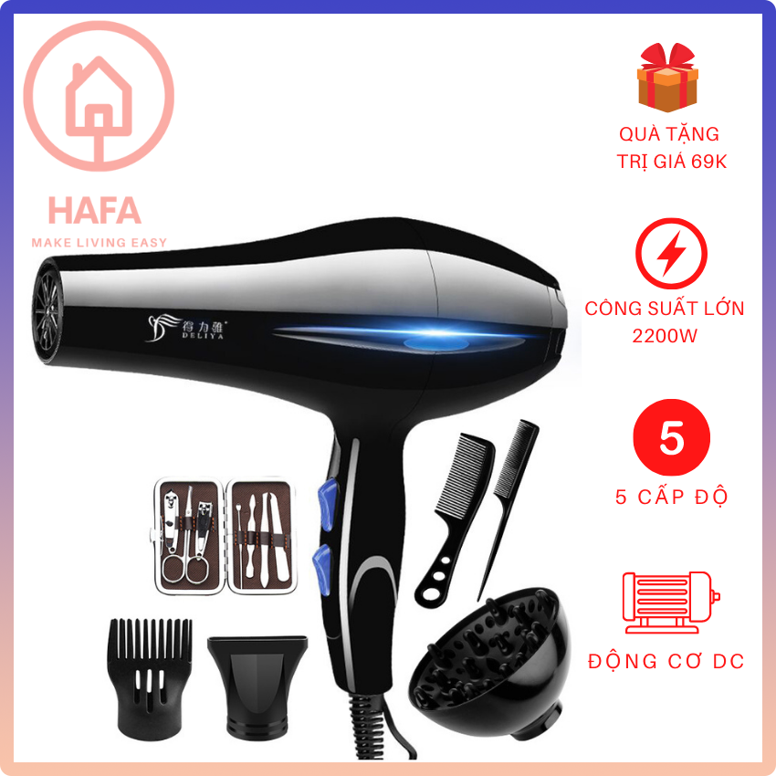 Máy sấy tóc cao cấp - DELIYA DLY-8020 - Hai chiều nóng lạnh - Tạo kiểu tóc