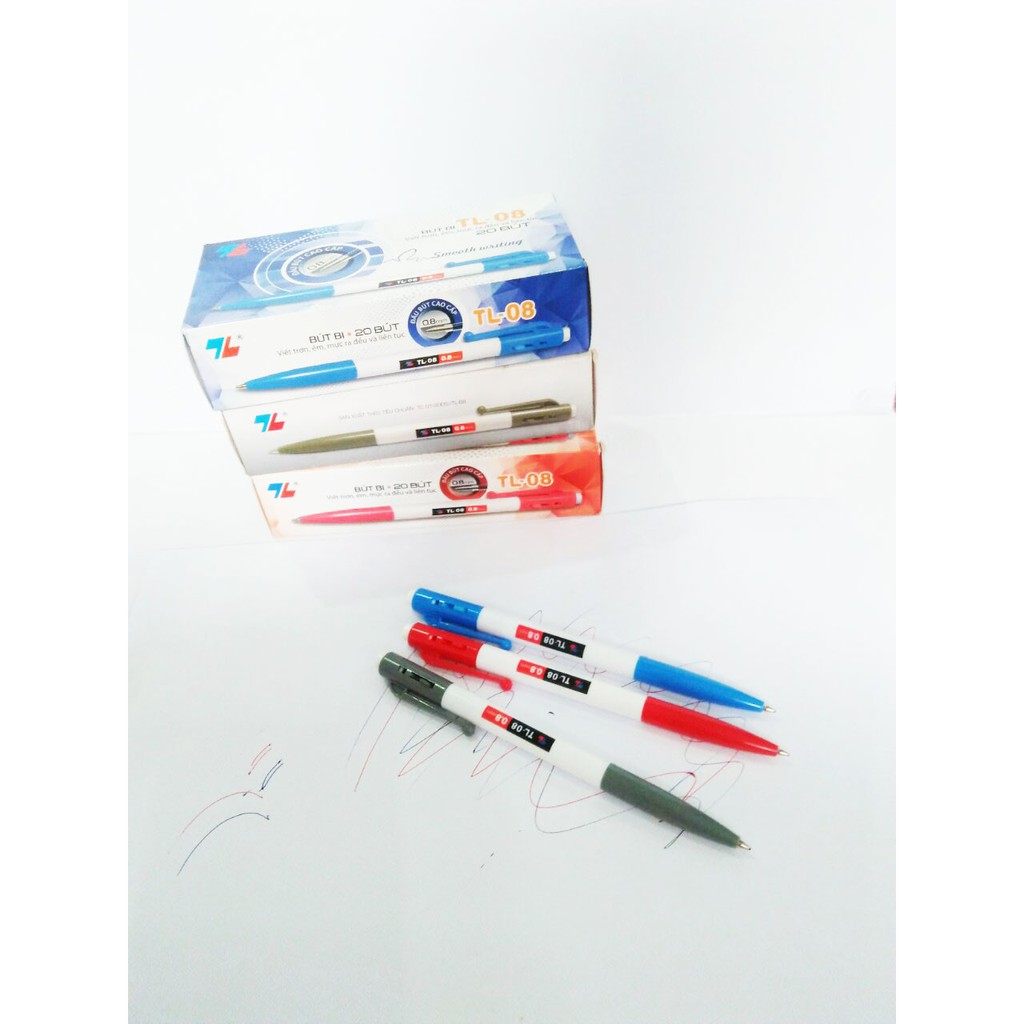 Bút bi THIÊN LONG TL08 (hộp 20c)