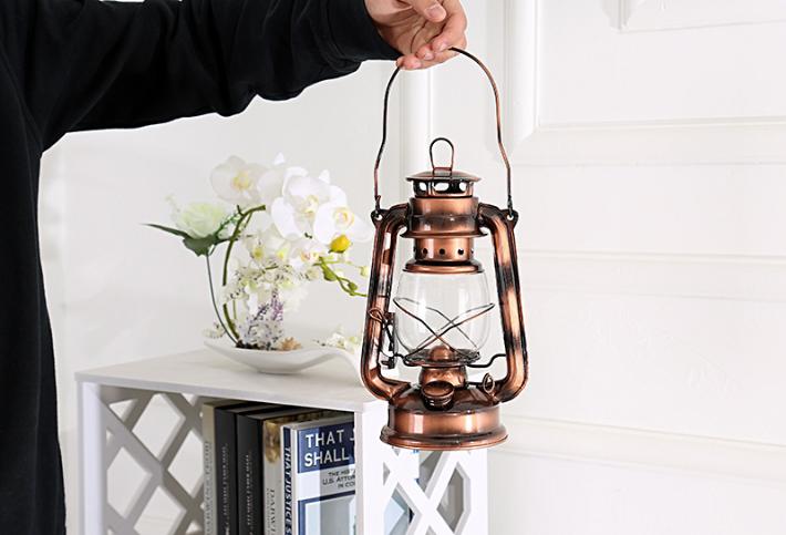 đèn dầu, đèn dầu đi bão giả cổ màu đồng