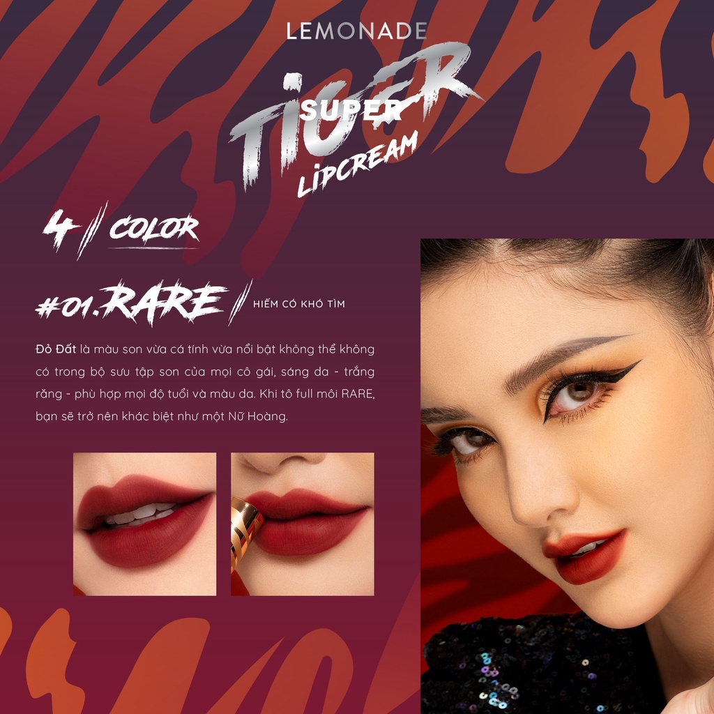 Son Kem Lì Lemonade Supertiger Matte Lipcream 5g