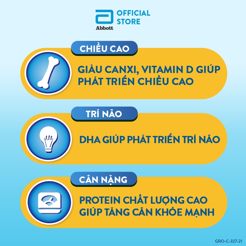 (HSD T4-2026) Sữa Bột Abbott Grow 4 - Hộp 900g (Dành Cho Trẻ Trên 2 Tuổi).