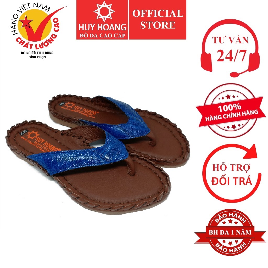 Women's blue ostrich flip flops hk7410