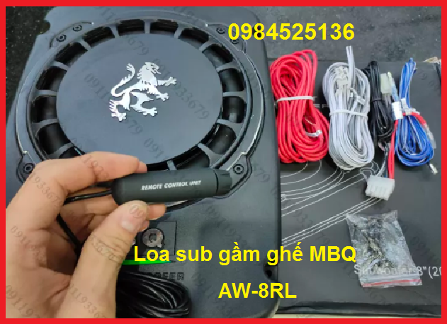 Bộ loa SUB siêu trầm đặt gầm ghế ô tô thương hiệu cao cấp MBQ Sư Tử MB-8RL, công suất tối đa 240W ,loa siêu trầm nghe siêu đã,loa sub giá rẻ.