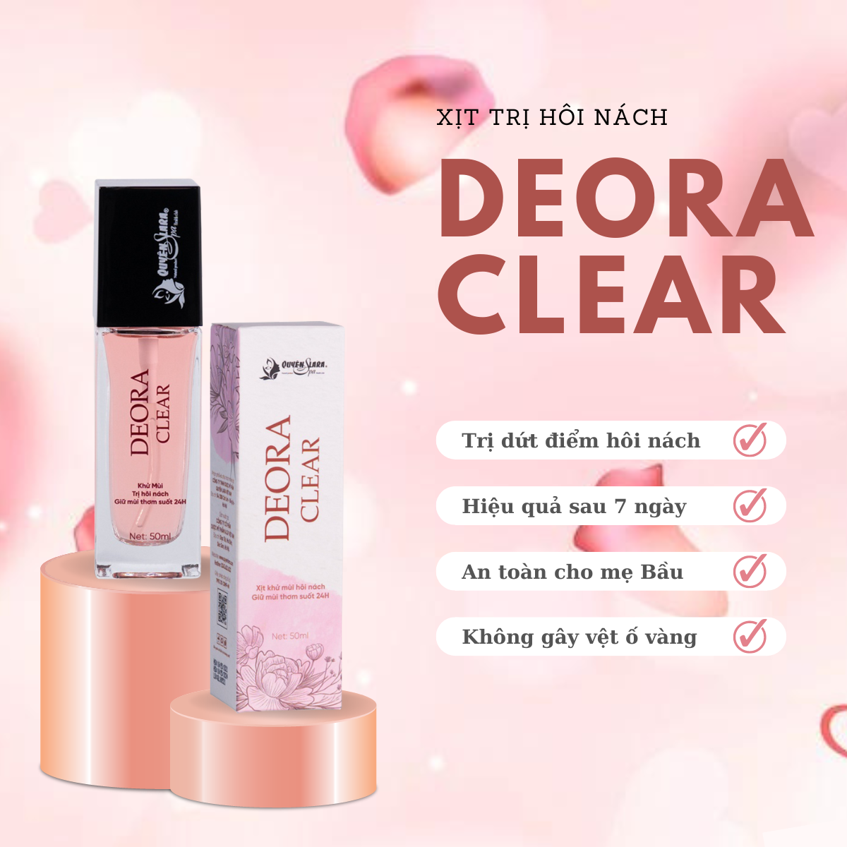 Chai Xịt Khử Mùi Hôi Nách Deora Clear