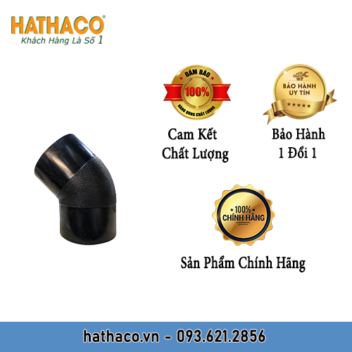 Chếch 45 Độ Dùng Cho Ống HDPE 63 Hàn Nối Đầu