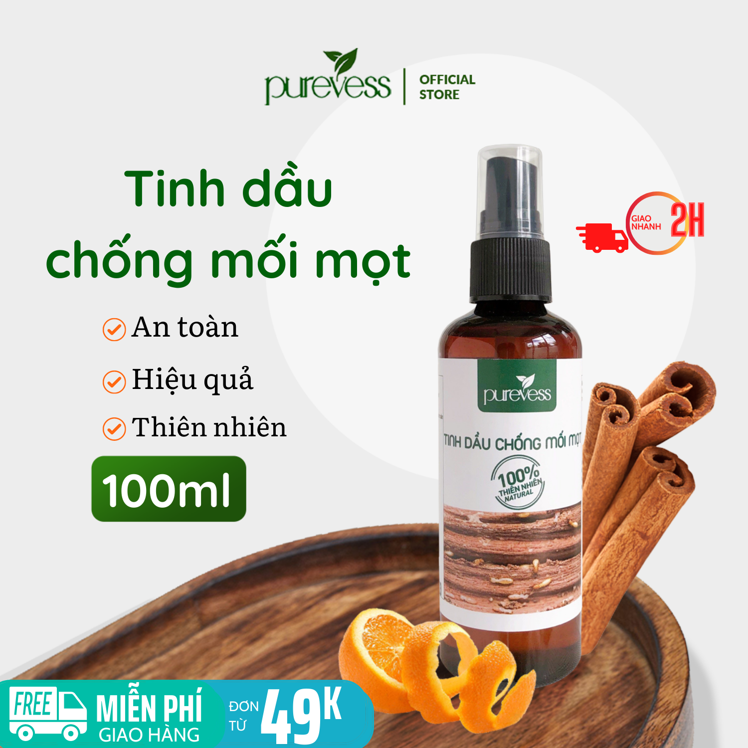 Tinh dầu diệt mối Purevess - diệt mối và côn trùng