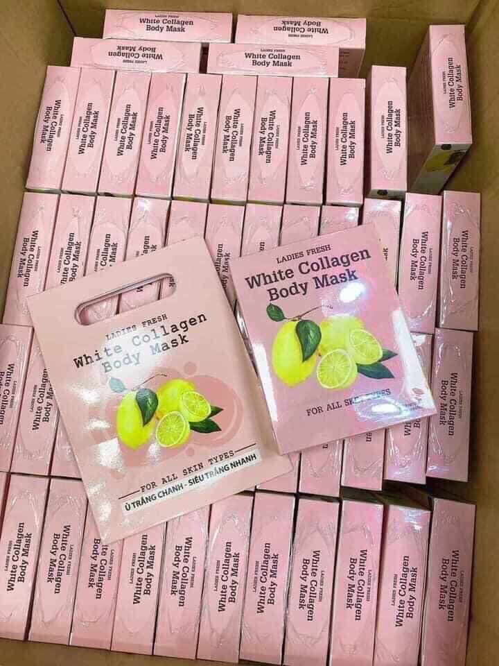 Tắm trắng chanh white collagen body mask
