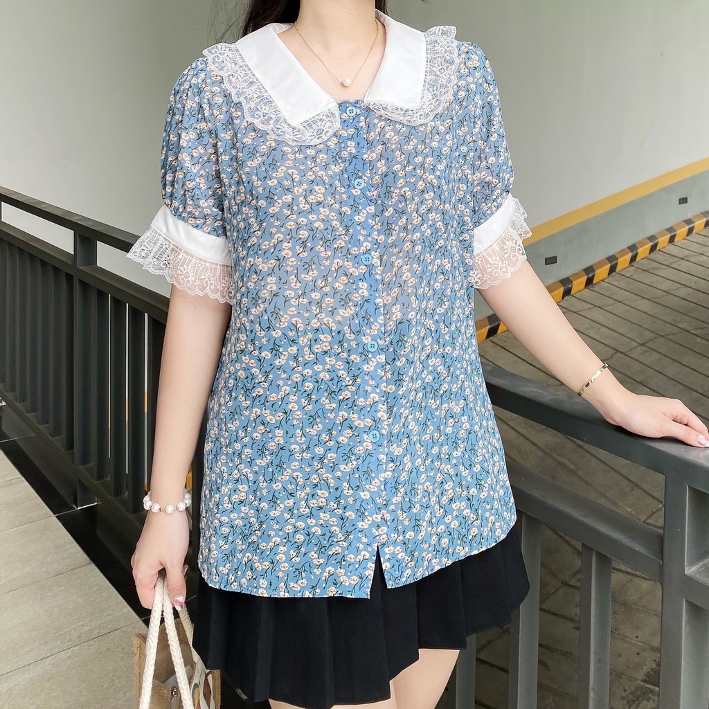 ÁO SƠ MI CỔ NHỌN VIỀN REN (MS113)